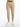 Light beige pants with a high waist and cropped length, paired with a woven brown belt and white sneakers.
