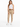 Light beige high-waisted pants with a relaxed fit, paired with a braided brown belt and white sneakers.