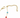 Gold anklet featuring colorful beads in blue and red, with a lobster clasp and adjustable chain.