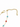 Gold anklet featuring colorful beads in blue and red, with a lobster clasp and adjustable chain.