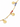 Gold anklet featuring colorful beads in red, blue, and white, with dangling circular charms.