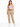 A woman stands confidently in a light purple cropped top and beige high-waisted trousers, paired with white sneakers.