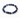 A circular bracelet featuring deep blue beads interspersed with gold hexagonal accents.