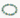 A beaded bracelet featuring turquoise-colored stones and gold hexagonal accents.