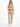 A woman stands confidently in a light gray cropped top and beige high-waisted pants, accessorized with a woven belt.