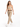 A model walks confidently in a fitted beige crop top and light beige trousers, paired with white sneakers.