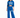 Blue wide-leg pants with an elastic waistband, paired with a matching cropped sweatshirt.