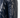 Shiny navy coat featuring a zippered pocket on the sleeve and a sleek, modern design.