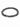 A circular bracelet made of dark, glossy beads with a mix of round and hexagonal shapes.