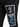 Black sweatpants featuring a graphic patch with a stylized bust and abstract blue design on the thigh.