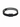 Black leather bracelet featuring two intertwined strands, one smooth and one braided, with a square clasp.