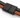 Close-up of a dual-strand bracelet featuring black and brown leather with a sleek black clasp.