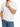A man wearing a casual white t-shirt and blue jeans, showcasing a stylish black and brown bracelet on his wrist.