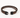 Two intertwined leather strands in dark brown and light brown, featuring a sleek black clasp.