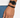 A close-up of a hand wearing a braided brown bracelet alongside a black watch on a denim background.