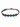 Colorful hexagonal beads are threaded on a black braided cord, creating a stylish bracelet design.