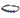 A braided bracelet featuring colorful hexagonal beads in shades of purple and teal on a black cord.