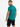 Carbon Classic Tee in turquoise, back view over the shoulder, showing the curved hem