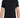 A fitted black short-sleeve shirt with a crew neckline, displayed on a male model against a light background.