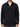 A man wearing a textured black button-up top with two chest pockets and a collared neckline.