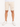 Light beige denim shorts with rolled cuffs and a distressed detail, paired with white sneakers.