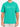 A man wearing a bright teal t-shirt with white text featuring an inspirational message about light and positivity.