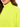 Close-up of a model wearing a vibrant lime green turtleneck top with a ribbed texture and relaxed fit.