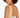 A woman with curly hair poses, showcasing a beige bodysuit with a stylish back design featuring straps.