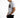 A young man poses in a fitted white t-shirt featuring bold text and graphic elements, paired with black jeans.