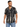 A man models a short-sleeve shirt with a black and cream tie-dye pattern, featuring a relaxed collar and buttons.