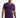 A man wearing a fitted purple t-shirt with motivational text printed across the chest, paired with black jeans.