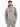 A man wearing a gray hoodie with a graphic design and a front pocket, featuring a casual style.