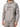 A gray sweatshirt featuring a front pocket, drawstring hood, and botanical print accents on the sleeves.
