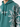 A teal sweatshirt featuring a coral-inspired design and contrasting drawstrings, ideal for casual wear.
