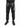 Black sweatpants featuring a lightning bolt design and a bold white text graphic on the side.