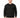 A man wearing a textured black sweatshirt with a crew neckline, paired with light-colored pants.