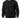 A man is wearing a textured black sweatshirt with a crew neckline and ribbed cuffs, paired with light-colored pants.