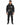 No Risk Pants Set in Black – hoodie and sweatpants with white slogan prints, front view