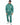 No Risk Top Set in Green – full-length front view of hoodie and joggers with white slogan prints