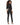 Ride Blazer in Black – full-length back view of the cropped blazer with three-quarter sleeves, worn with black pants