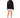 Celine Sweater in Black – full-length front view of a turtleneck with frayed fringe hem, worn with a white skirt