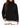 Celine Sweater in Black – front view of a turtleneck with frayed fringe hem, worn over a white skirt