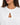 Collar Top Set in White – close-up of the crew neckline with twisted keyhole cutout