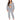 Lily Jacket Set in Gray – full-length front view of zip hoodie, zip-front crop top and drawstring joggers