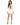 Nina Jacket Set in White – full-length front view of cropped blazer with asymmetric mini skirt