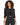 Ride Blazer in Black – front view on model, cropped cut with notch lapels and one button