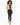 Ride Blazer in Tan – cropped, worn open, full-length front view with black crop top and split-hem pants
