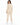 Collar Pants Set in Beige – full-length back view of cropped sweatshirt and cuffed joggers