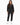 Collar Pants Set in Black – full-length front view of keyhole sweatshirt and cuffed joggers