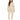 Collar Top Set in Beige – full-length front view with keyhole neckline sweatshirt and cuffed joggers